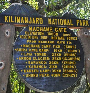 9 Days Machame Route